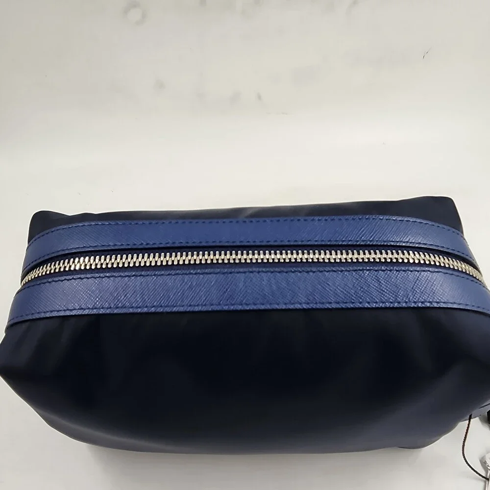 The Men's Store at Bloomingdale's Nylon & Leather Toiletry Bag Navy Zip Top